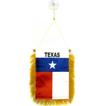 FANION TEXAS 15x10cm - Mini drapeau TEXAN - ETAT AMÉRICAIN - USA - ETATS-UNIS 10 x 15 cm spécial voiture - Bannière