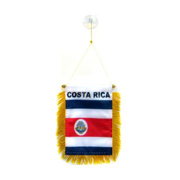 FANION COSTA RICA 15x10cm - Mini drapeau COSTARICAIN 10 x 15 cm spécial voiture - Bannière