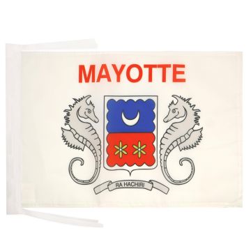 DRAPEAU MAYOTTE 45x30cm - PAVILLON MAHORAIS - FRANCE 30 x 45 cm haute qualité