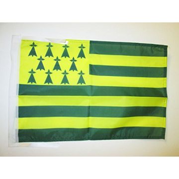 DRAPEAU BRETAGNE MELEN HA GWER 45x30cm - PAVILLON BRETON JAUNE ET VERT - NANTES 30 x 45 cm haute qualité