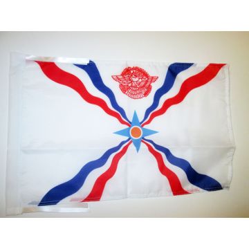 DRAPEAU ASSYRIE NOUVEAU 45x30cm - PAVILLON ASSYRIEN 30 x 45 cm haute qualité