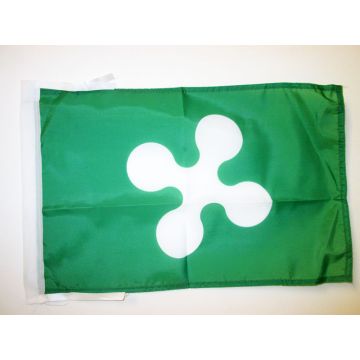 DRAPEAU LOMBARDIE 45x30cm - PAVILLON LOMBARD - LOMBARDIA - ITALIE 30 x 45 cm haute qualité