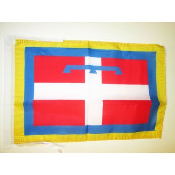 DRAPEAU PIÉMONT 45x30cm - PAVILLON PIEMONTE - ITALIE 30 x 45 cm haute qualité