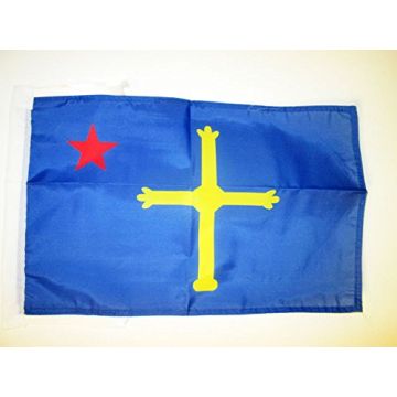 DRAPEAU ASTURIES INDÉPENDENTISTE 45x30cm - PAVILLON NACIONALISTE ASTURIEN - ASTURIAS 30 x 45 cm haute qualité