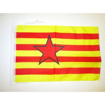 DRAPEAU ARAGON INDÉPENDENTISTE 45x30cm - PAVILLON NATIONALISTE ARAGONAIS 30 x 45 cm haute qualité