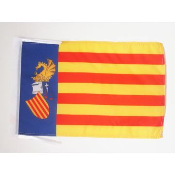 DRAPEAU VALENCE STATUT DE BENICÀSSIM 45x30cm - PAVILLON SENYERA VALENCIA INDÉPENDENTISTE - COMMUNAUTÉ VALENCIENNE 30 x 45 cm haute qualité