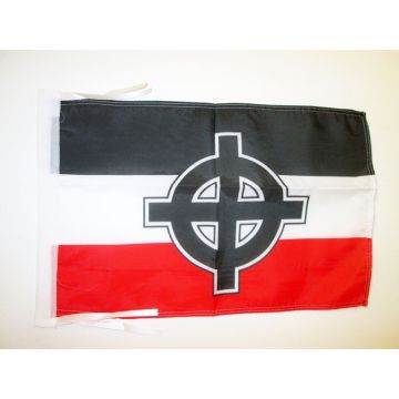 DRAPEAU EMPIRE ALLEMAND CROIX CELTIQUE 45x30cm - PAVILLON NATIONALISTE ALLEMAGNE 30 x 45 cm haute qualité