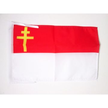 DRAPEAU RÉPUBLIQUE D\'ALSACE LORRAINE 45x30cm - PAVILLON 1ÈRE GUERRE MONDIALE 1918 30 x 45 cm haute qualité