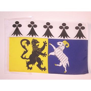 DRAPEAU FINISTÈRE 45x30cm - PAVILLON DÉPARTEMENT FRANÇAIS - BRETAGNE 30 x 45 cm haute qualité