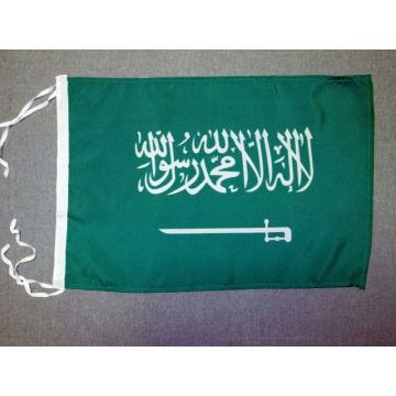 DRAPEAU ARABIE SAOUDITE 45x30cm - PAVILLON SAOUDIEN 30 x 45 cm polyester léger