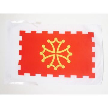 DRAPEAU AUDE 45x30cm - PAVILLON DÉPARTEMENT FRANÇAIS - LANGUEDOC-ROUSSILLON 30 x 45 cm haute qualité