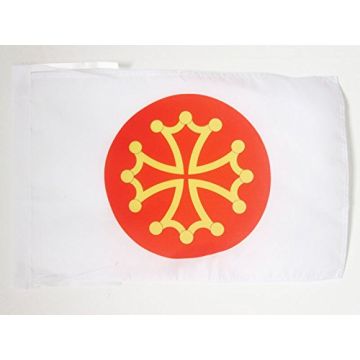 DRAPEAU HÉRAULT 45x30cm - PAVILLON DÉPARTEMENT FRANÇAIS - LANGUEDOC-ROUSSILLON 30 x 45 cm haute qualité