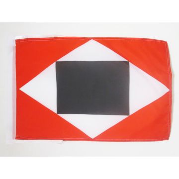 DRAPEAU VENEZUELA GUERRE À MORT 45x30cm - PAVILLON GUERRA A MUERTE DE BOLIVAR 30 x 45 cm haute qualité