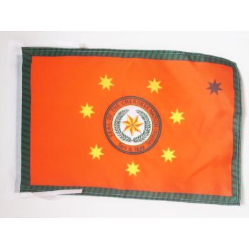 DRAPEAU CHEROKEES 45x30cm - PAVILLON DES CHÉROKÎS - INDIEN D\'AMÉRIQUE 30 x 45 cm haute qualité