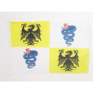 DRAPEAU DUCHÉ DE MILAN 1395-1796 45x30cm - PAVILLON DUCATO DI MILANO 30 x 45 cm haute qualité