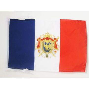 DRAPEAU FRANCE SECOND EMPIRE 1852-1870 45x30cm - PAVILLON FRANÇAIS - NAPOLEON III 30 x 45 cm haute qualité