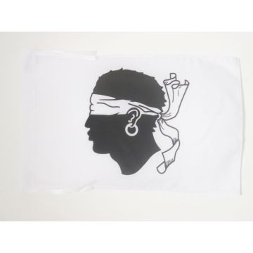 DRAPEAU CORSE ANCIEN AVANT 1755 45x30cm - PAVILLON CORSICA HISTORIQUE 30 x 45 cm haute qualité