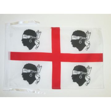 DRAPEAU SARDAIGNE NATIONALISTE SARDISME 45x30cm - PAVILLON NATIONALISME SARDE 30 x 45 cm haute qualité