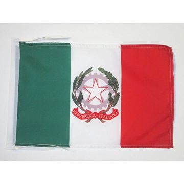 DRAPEAU PAVILLON D\'ÉTAT D\'ITALIE 45x30cm - PAVILLON ITALIEN 30 x 45 cm haute qualité