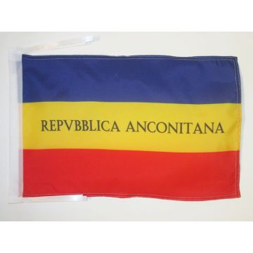 DRAPEAU RÉPUBLIQUE ANCÔNITAINE 1797?1798 45x30cm - PAVILLON ITALIEN ANCIEN - ITALIE 30 x 45 cm haute qualité