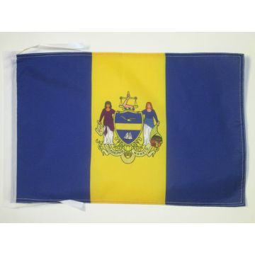 DRAPEAU PHILADELPHIE 45x30cm - PAVILLON VILLE DE PHILADELPHIA - PENNSYLVANIE 30 x 45 cm haute qualité