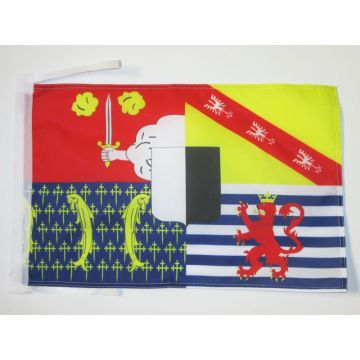 DRAPEAU MOSELLE 45x30cm - PAVILLON DÉPARTEMENT MOSSELAN 30 x 45 cm haute qualité