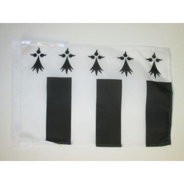 DRAPEAU RENNES 45x30cm - PAVILLON RENNAIS - BRETAGNE 30 x 45 cm haute qualité