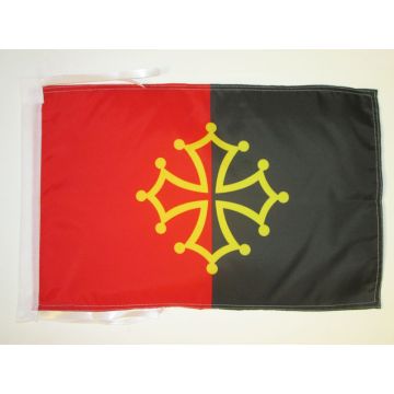 DRAPEAU OCCITANIE TOLOSA 45x30cm - PAVILLON OCCITAN 30 x 45 cm haute qualité