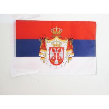 DRAPEAU ROYAUME DE SERBIE 1882-1918 45x30cm - PAVILLON SERBE 30 x 45 cm haute qualité