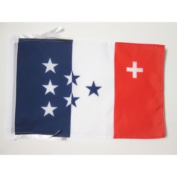 DRAPEAU ROMANDIE MOUVEMENT ROMAND 45x30cm - PAVILLON ROMANCHE INDÉPENDENTISTE 30 x 45 cm haute qualité