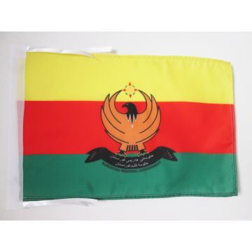 DRAPEAU KURDISTAN SYRIEN 45x30cm - PAVILLON ROJAVA EN KURDISTAN-OCCIDENTAL 30 x 45 cm haute qualité