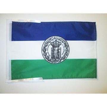 DRAPEAU ROYAUME D\'ARAUCANIE ET DE PATAGONIE AVEC ARMES 45x30cm - PAVILLON NOUVELLE-FRANCE 30 x 45 cm haute qualité