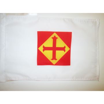 DRAPEAU CONFÉDÉRATION ESPAGNOLE DES DROITES AUTONOMES 45x30cm - PAVILLON CEDA - GUERRE D\'ESPAGNE 30 x 45 cm haute qualité