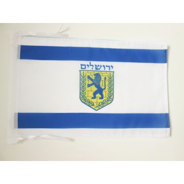 DRAPEAU JÉRUSALEM 45x30cm - PAVILLON DE SALEM 30 x 45 cm haute qualité