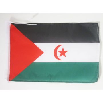 DRAPEAU SAHARA OCCIDENTAL 45x30cm - PAVILLON SAHRAOUI 30 x 45 cm haute qualité