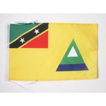 DRAPEAU NIÉVÈS INDÉPENDANTISTE 45x30cm - PAVILLON DE NEVIS 30 x 45 cm haute qualité