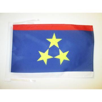 DRAPEAU PROVINCE AUTONOME DE VOÏVODINE EN SERBIE 45x30cm - PAVILLON SERBE 30 x 45 cm haute qualité