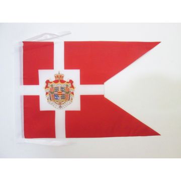 DRAPEAU ETENDARD ROYAL DU DANEMARK 45x30cm - PAVILLON ROYAUME DANOIS 30 x 45 cm haute qualité