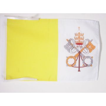 DRAPEAU VATICAN 45x30cm - PAVILLON VATICAN 30 x 45 cm haute qualité