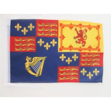 DRAPEAU ROYAL ROYAUME-UNI 1603-1689 45x30cm - PAVILLON ROIS BRITANNIQUES 30 x 45 cm haute qualité