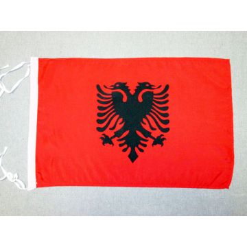 DRAPEAU ALBANIE 45x30cm - PAVILLON ALBANAIS 30 x 45 cm haute qualité
