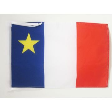 DRAPEAU ACADIE 45x30cm - PAVILLON ACADIEN - CANADA 30 x 45 cm haute qualité