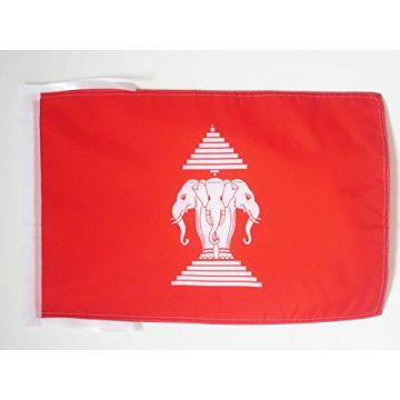 DRAPEAU LAOS ANCIEN 45x30cm - PAVILLON LAOSIEN 30 x 45 cm haute qualité