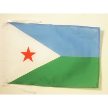 DRAPEAU DJIBOUTI 45x30cm - PAVILLON DJIBOUTIEN 30 x 45 cm haute qualité