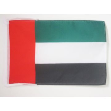DRAPEAU EMIRATS ARABES UNIS 45x30cm - PAVILLON ÉMIRATI 30 x 45 cm haute qualité