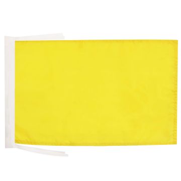 DRAPEAU UNICOLORE JAUNE 45x30cm - PAVILLON DE COULEUR JAUNE 30 x 45 cm haute qualité