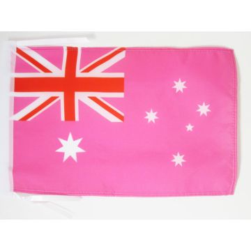 DRAPEAU AUSTRALIE ROSE 45x30cm - PAVILLON AUSTRALIEN 30 x 45 cm haute qualité
