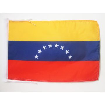 DRAPEAU VÉNÉZUELA SANS ECUSSON 45x30cm - PAVILLON VÉNÉZUELIEN 8 ÉTOILES 30 x 45 cm haute qualité