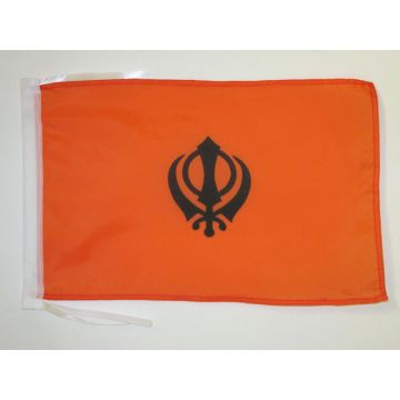 DRAPEAU RELIGION SIKHISTE 45x30cm - PAVILLON KHANDA - SIKHISME 30 x 45 cm haute qualité