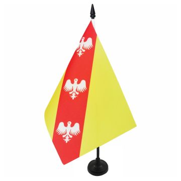 DRAPEAU DE TABLE LORRAINE 21x14cm - PETIT DRAPEAUX DE BUREAU LORRAIN - FRANCE 14 x 21 cm